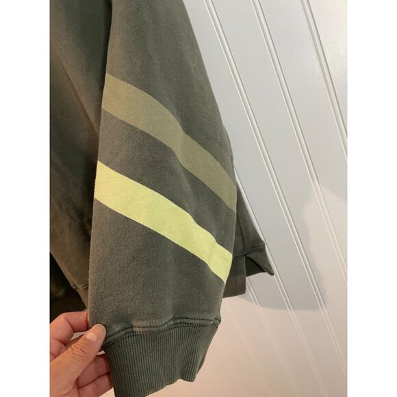 FP Movement Olive Green Oversized Sweatshirt W/ Abstract Graphic Design Sz L - Picture 7 of 16